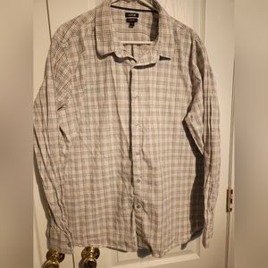 Mens Slim Fit Button Down Long Sleeve XXL
